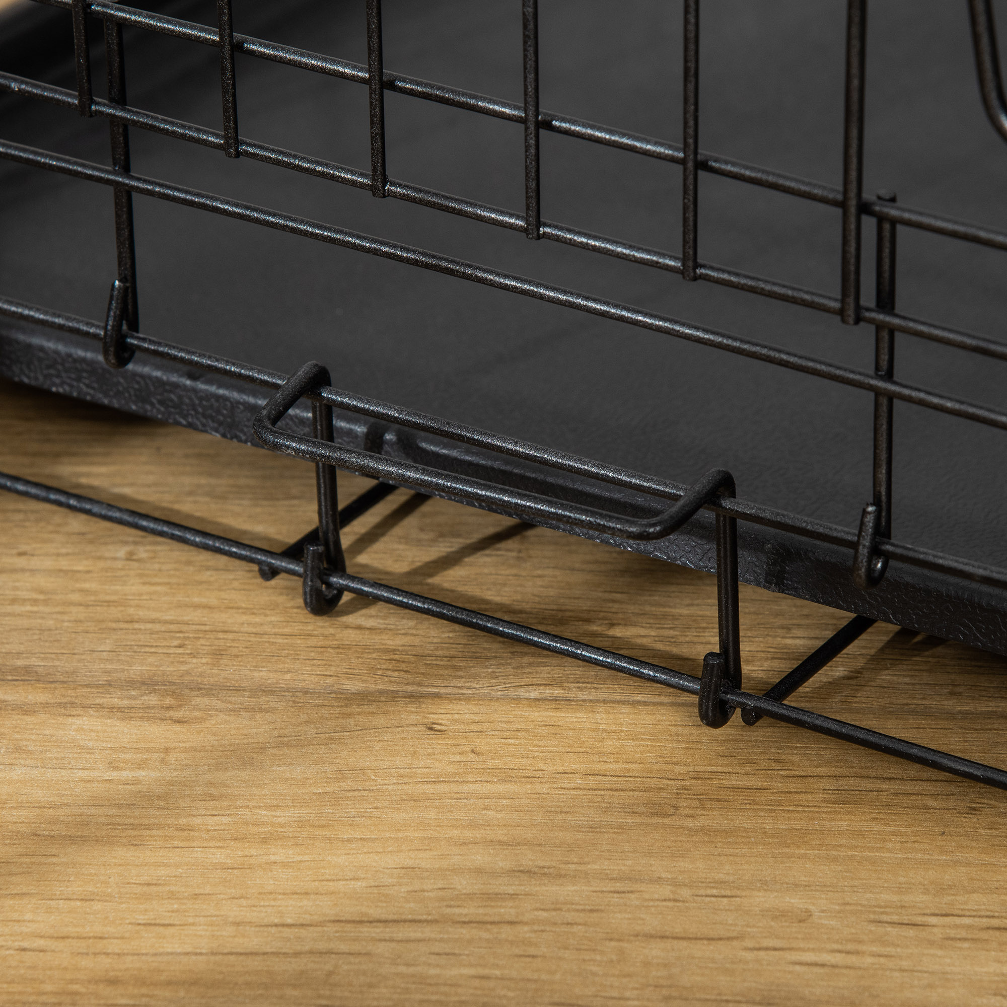 Koera puur, transpordipuur, traadist puur, must, 76 x 46 x 52 cm