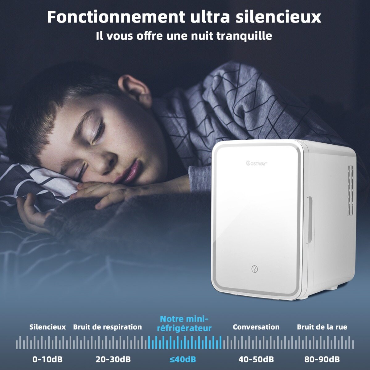 10L Mini külmik LED peegliga