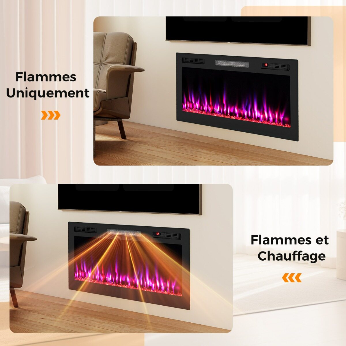 Elektrikamin Alexa ja Google’iga, 750W/1500W