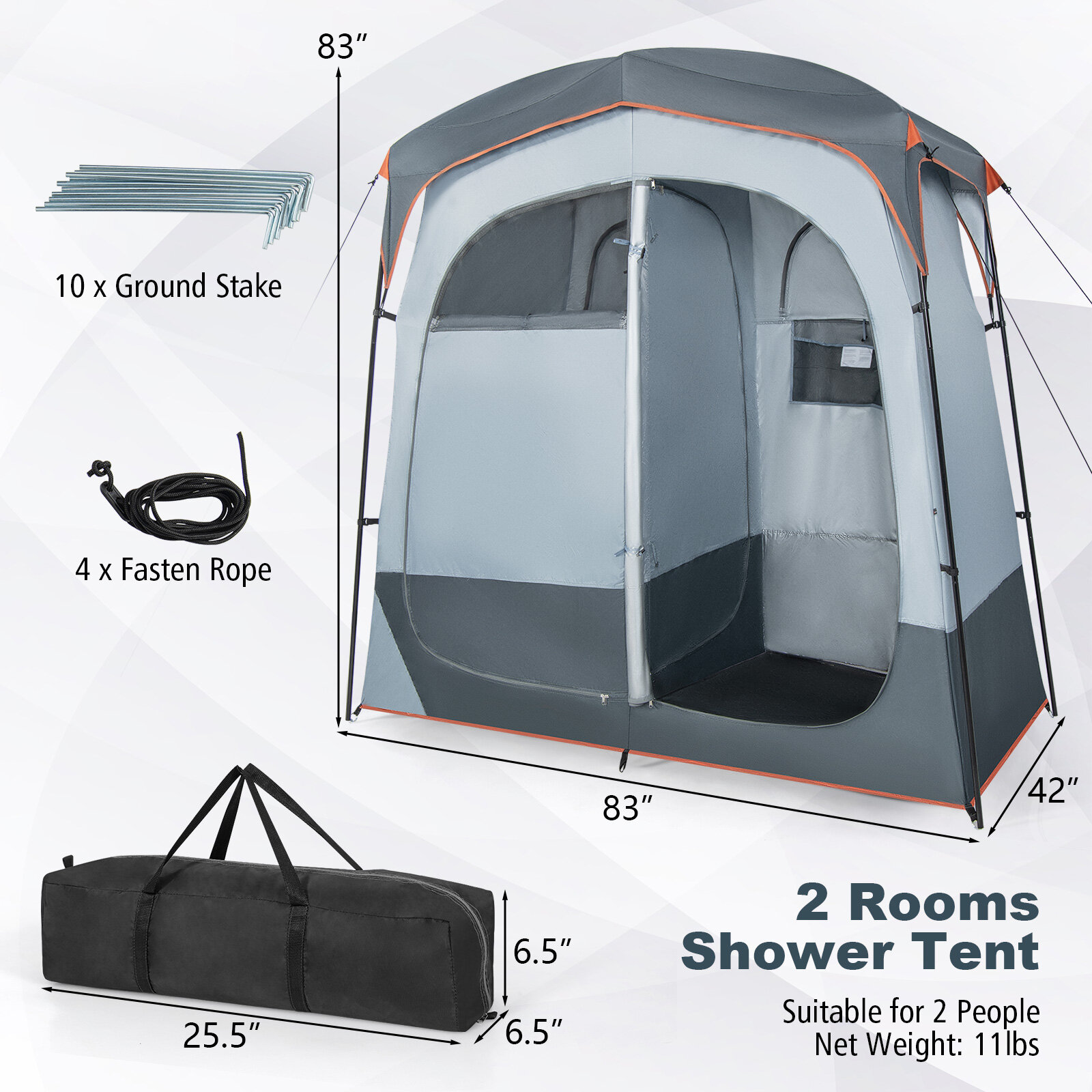 Kahekohaline dušitelk RTGP11709GR
