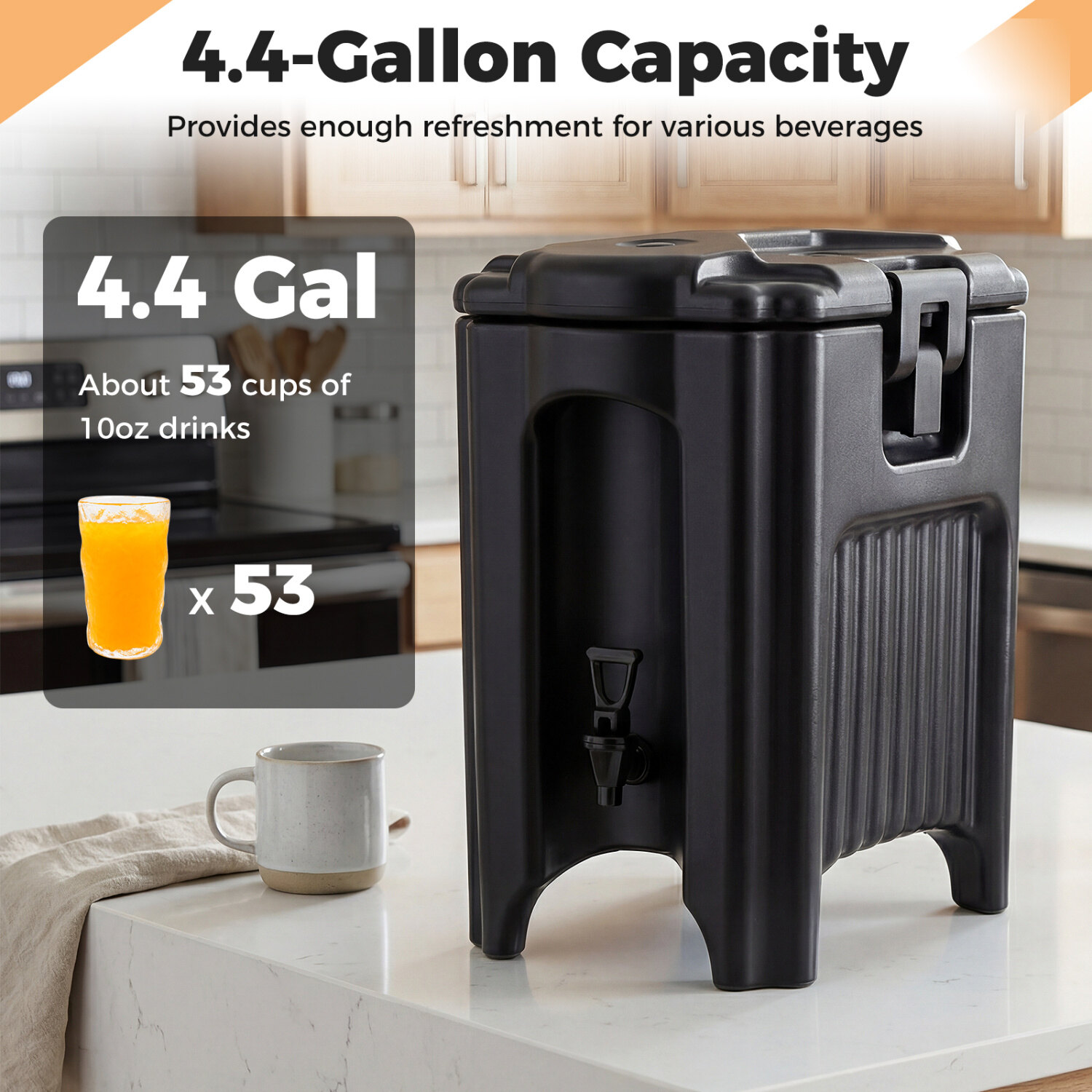 16.5L Joogidosaator Must