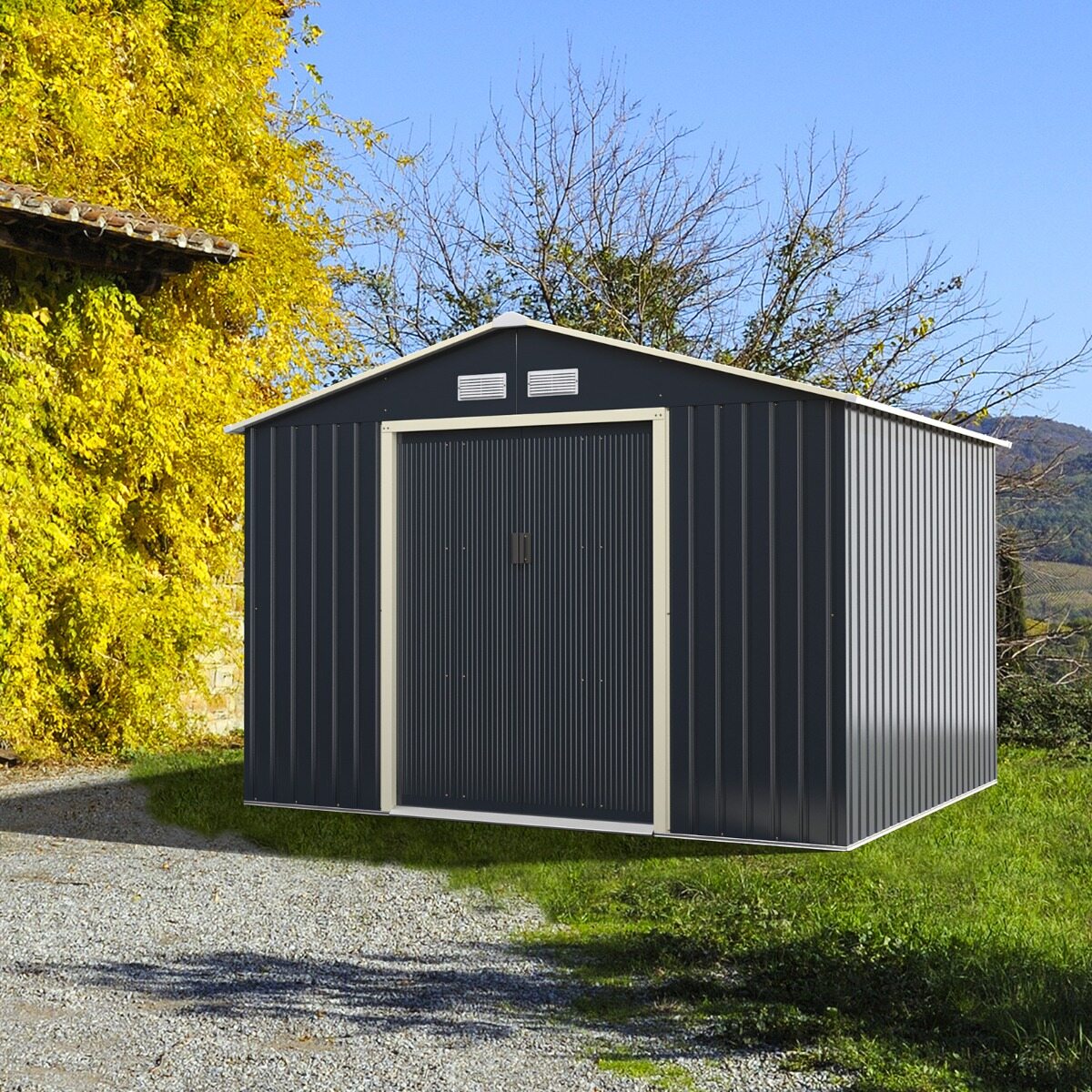 Välivarustuse hoiukuur 3,4×3,19m, liugustega