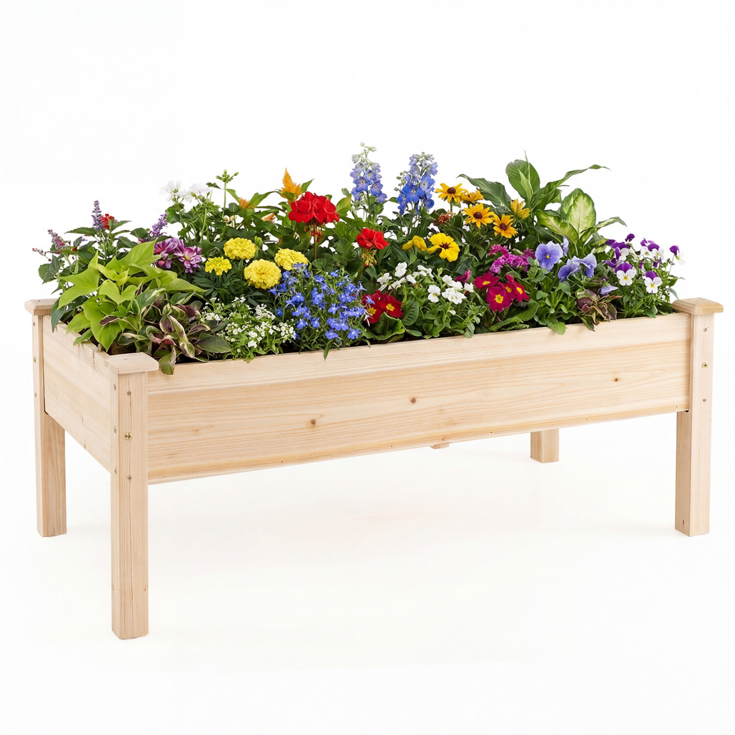 Puidust kõrgpeenar jalgadega 48″
