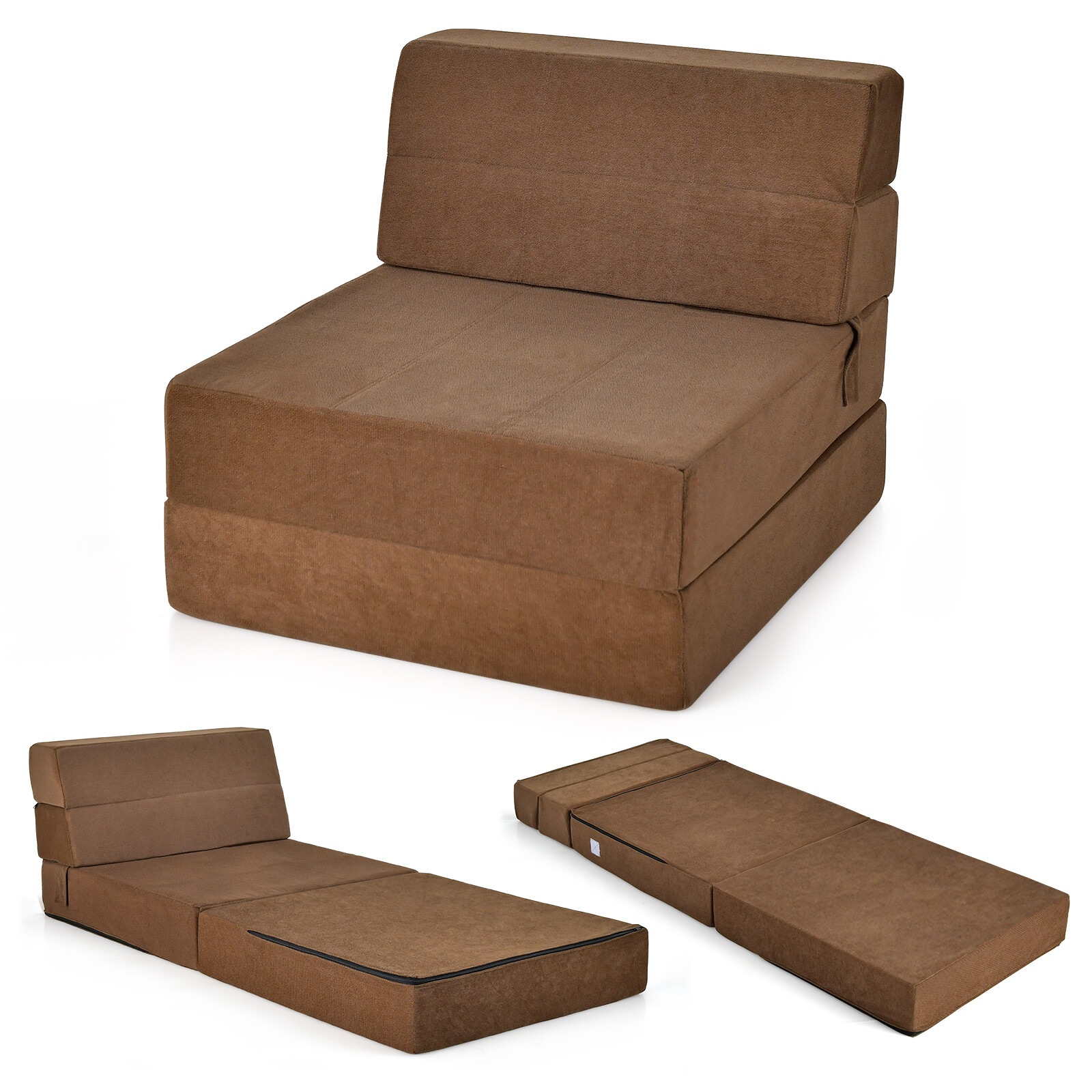 Tri-fold tugitoolvoodi, pruun