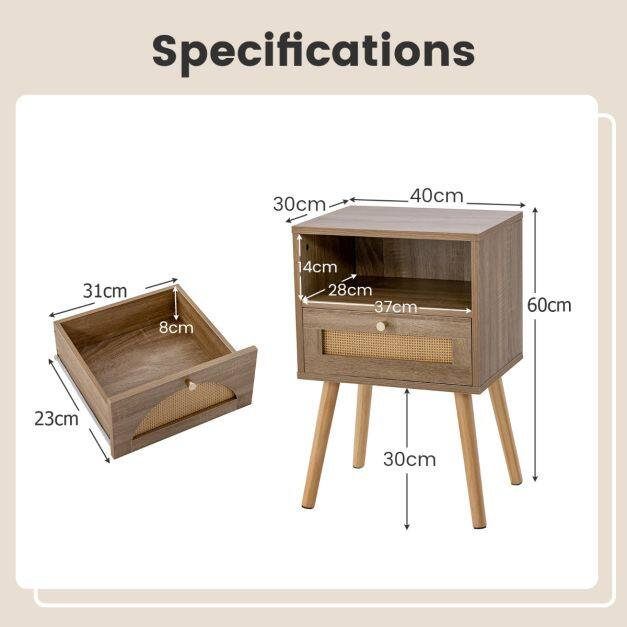 Rattani öökapp 1 tk, naturaalne