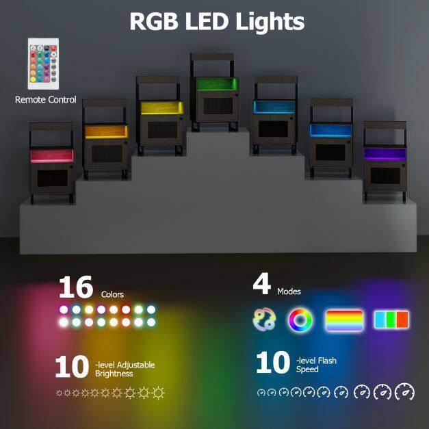 LED-öökapp hall 45x40x80 cm