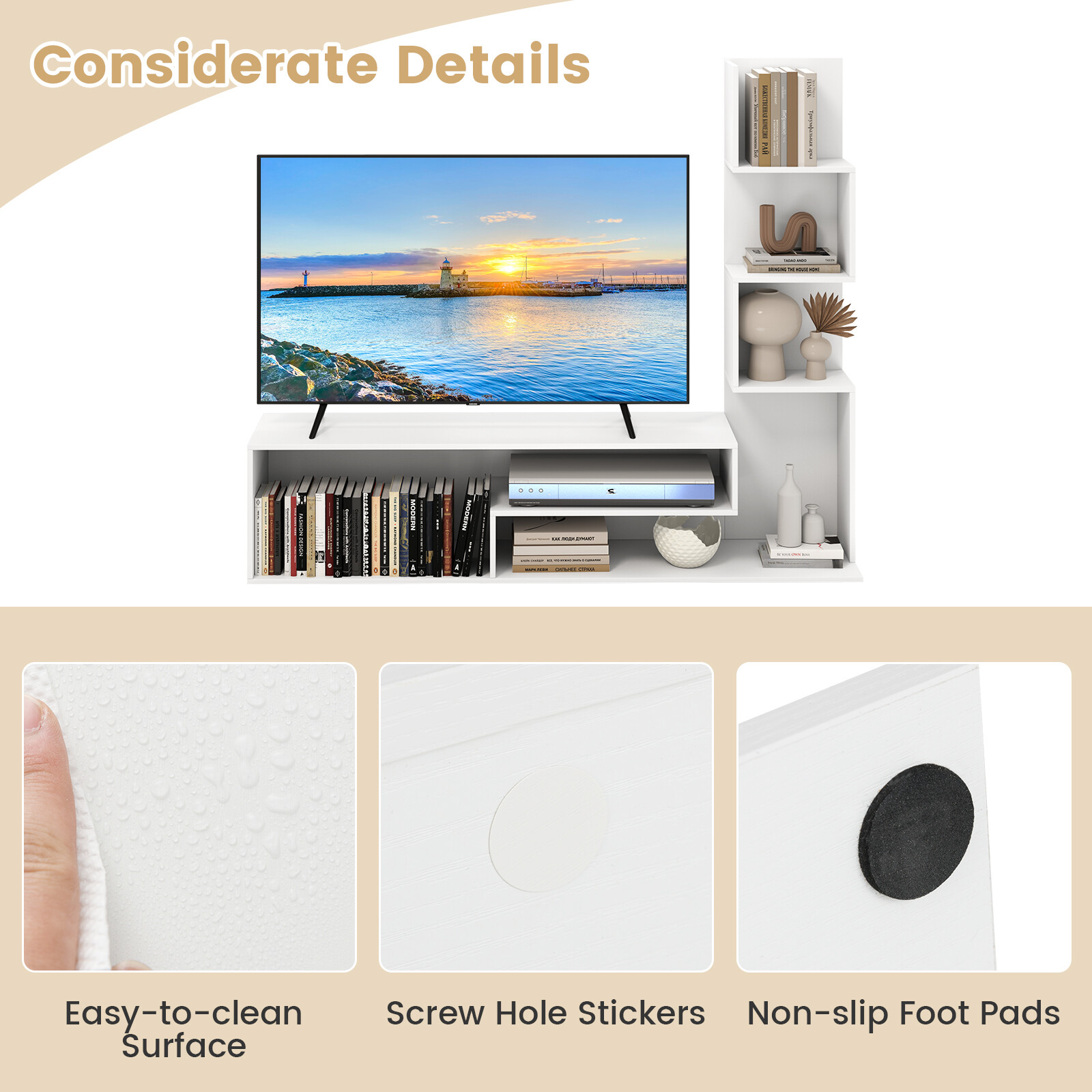 Meediakapp TV alusega 50″ Valge