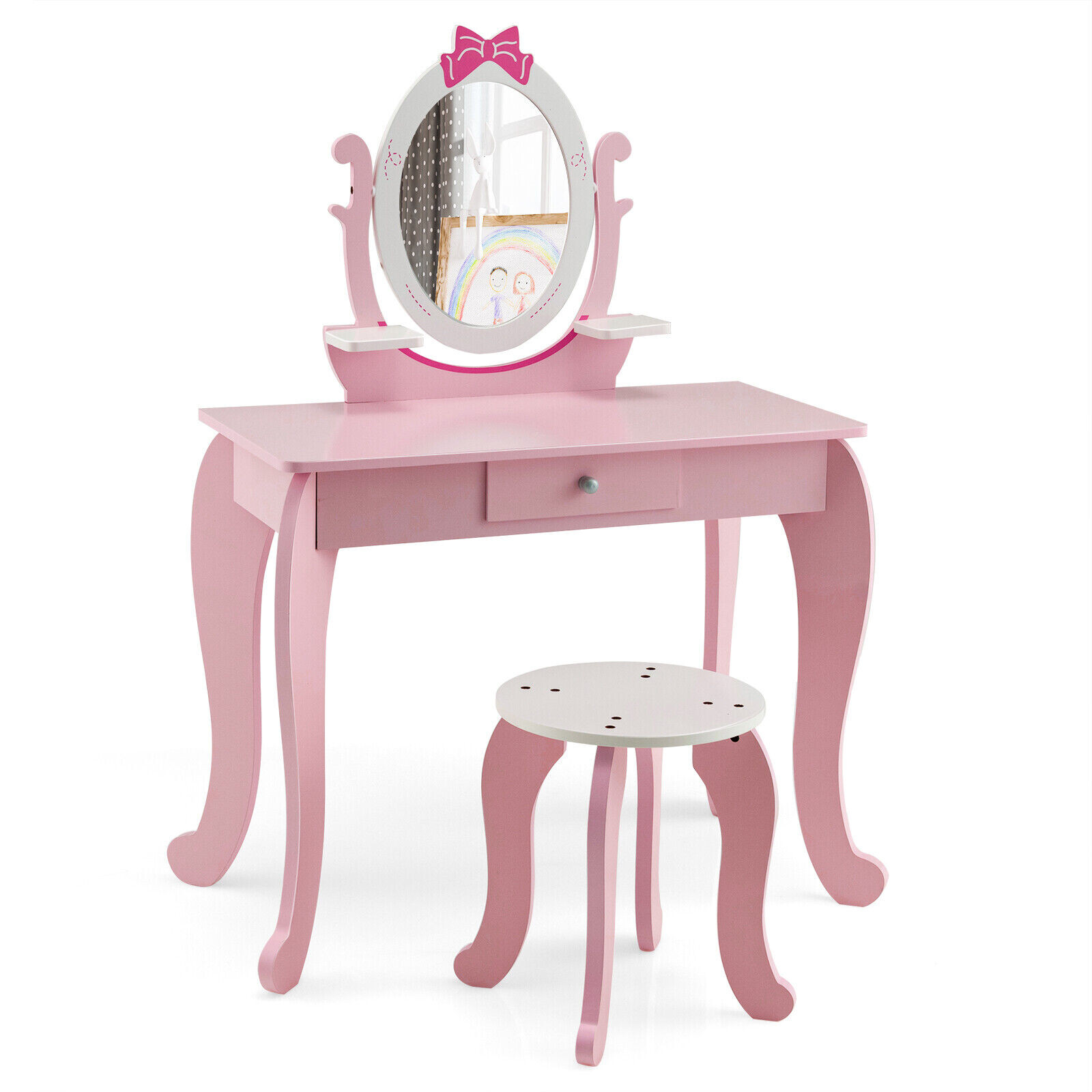 Laste meigilaud pinkidega