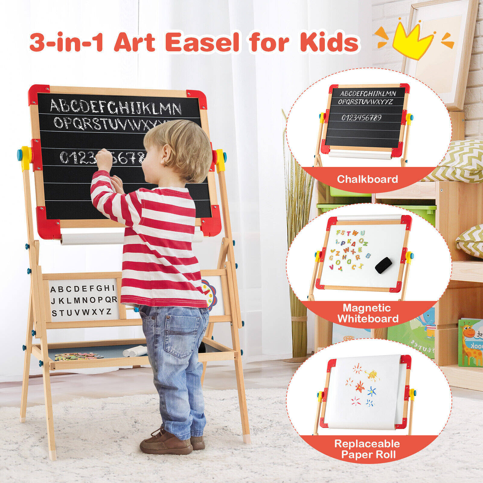 Laste 3-in-1 kunstiplaat