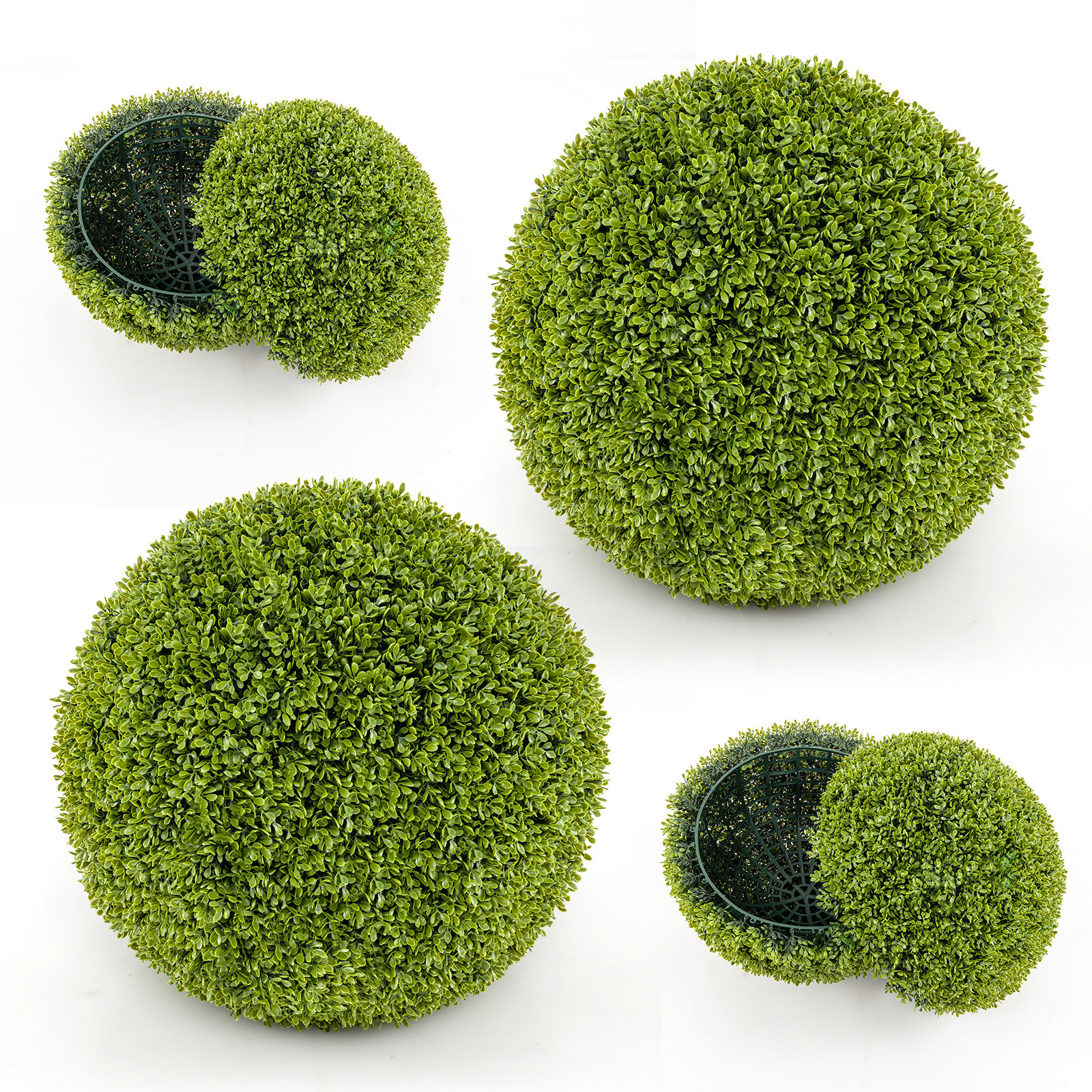 50 cm Kunstlik Rohelised Boxwood Topiaaripallid 2 tk