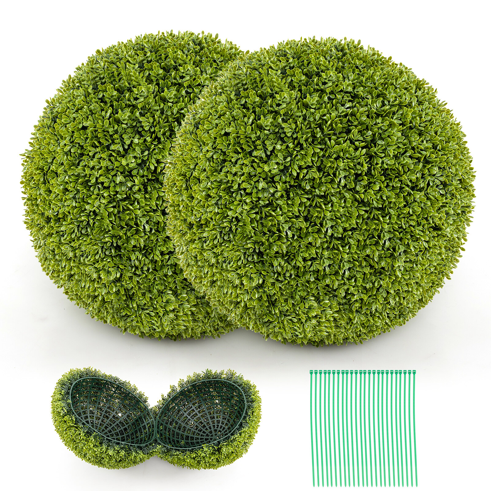 50 cm Kunstlik Rohelised Boxwood Topiaaripallid 2 tk
