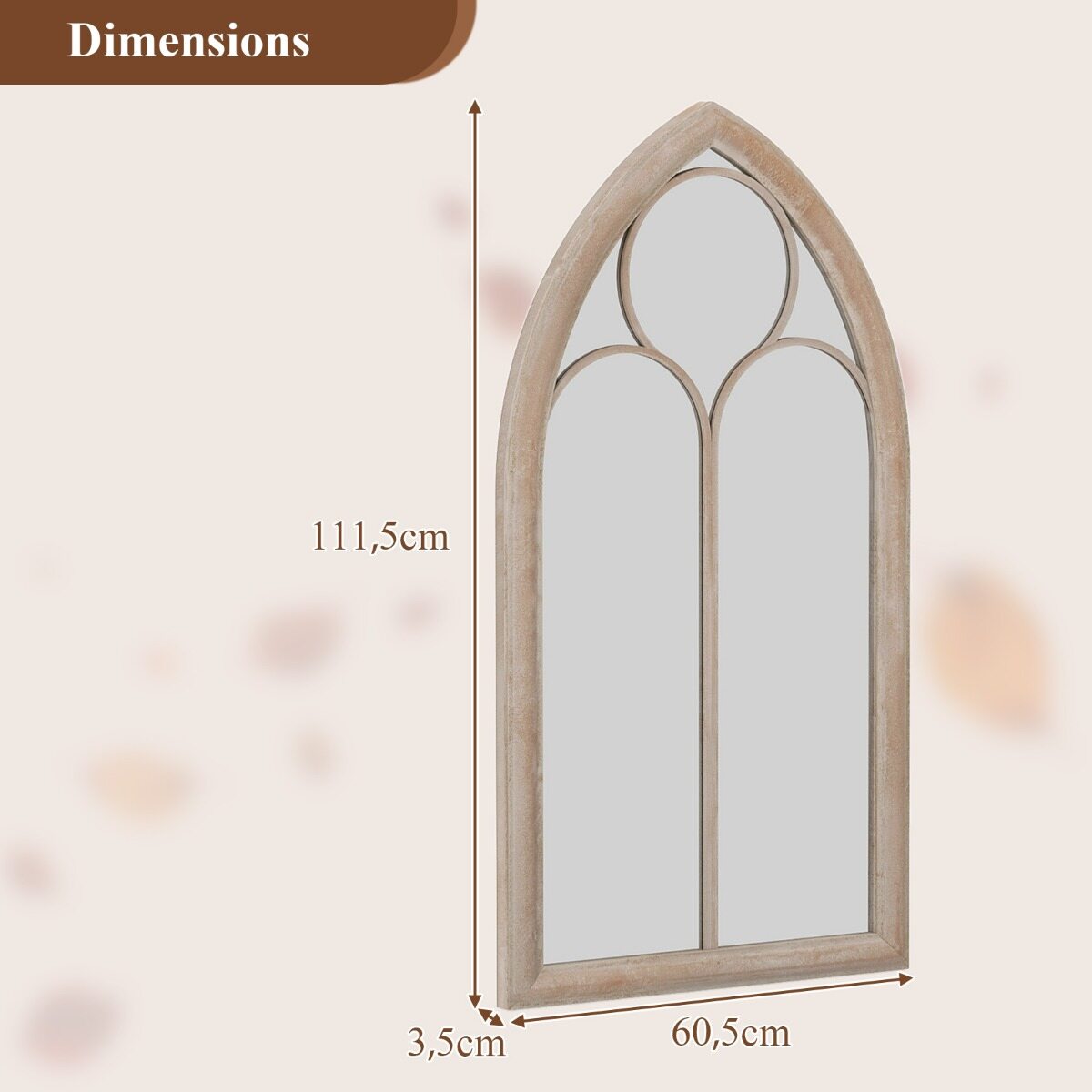 Suur Kaarega Farmhouse Peegel 111,5×60,5 cm