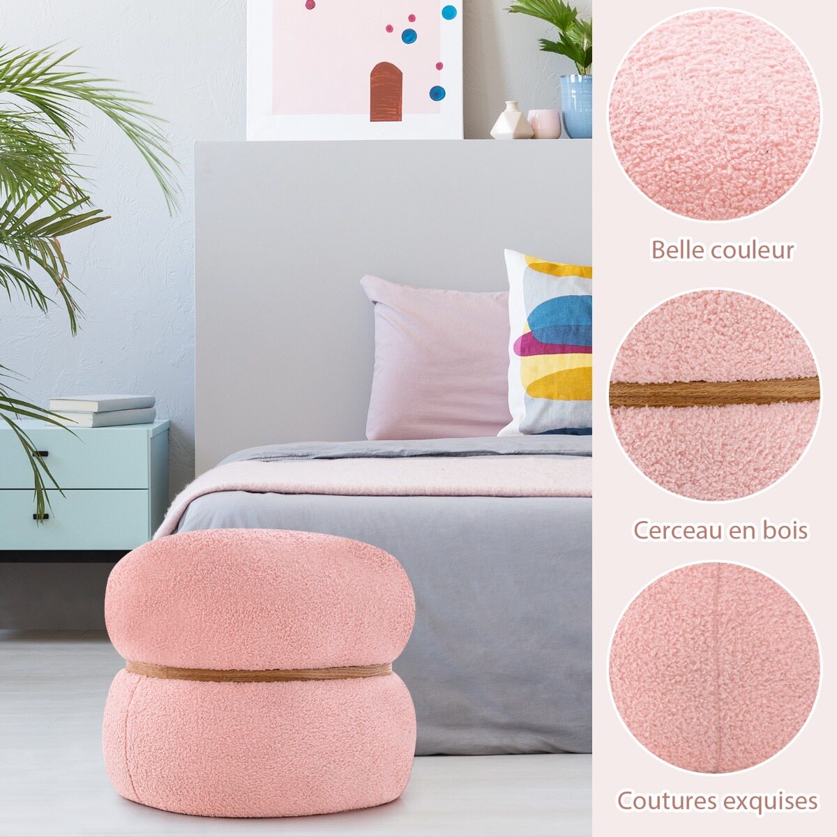 Roosa Sherpa Riidepink Libisemiskindlate Jalatoedega