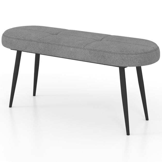 113 cm polsterdatud pingi pehme istmega, hall
