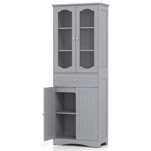 160cm Vaba Seisev Hall Klaasuksega Kapp