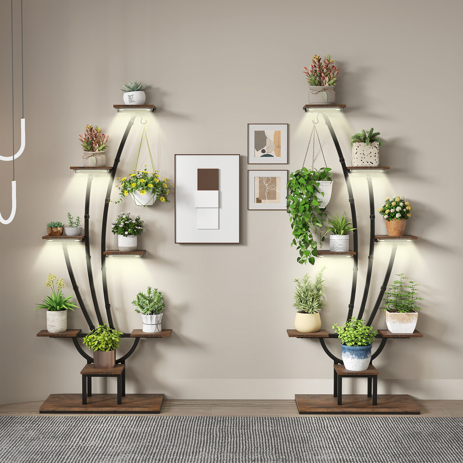 Taimeteline LED-valgustusega 8-korruseline