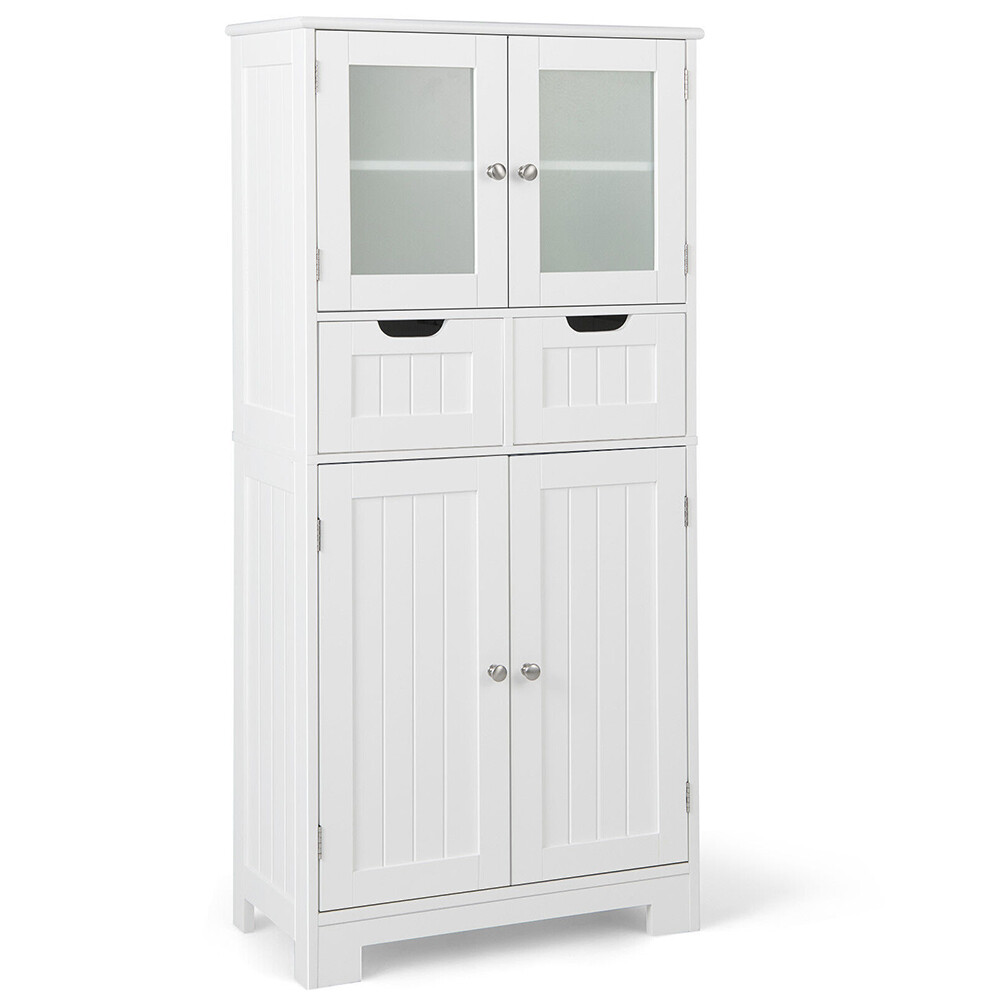 Vaba seisev vannitoakapp 5-korruseline 60 × 30 × 128 cm, valge