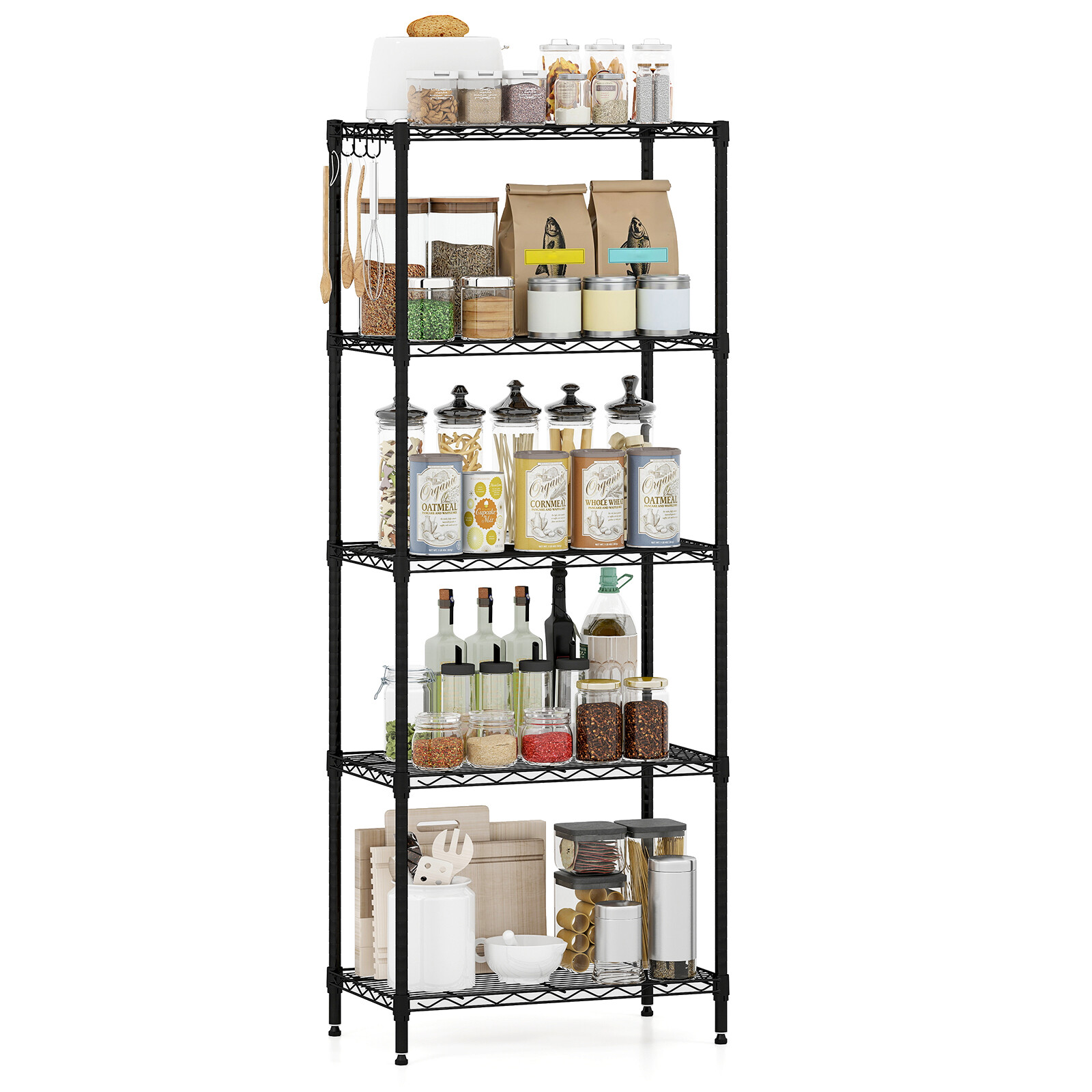 Metallist hoiuriiul 5-korruseline 59x34x152 cm