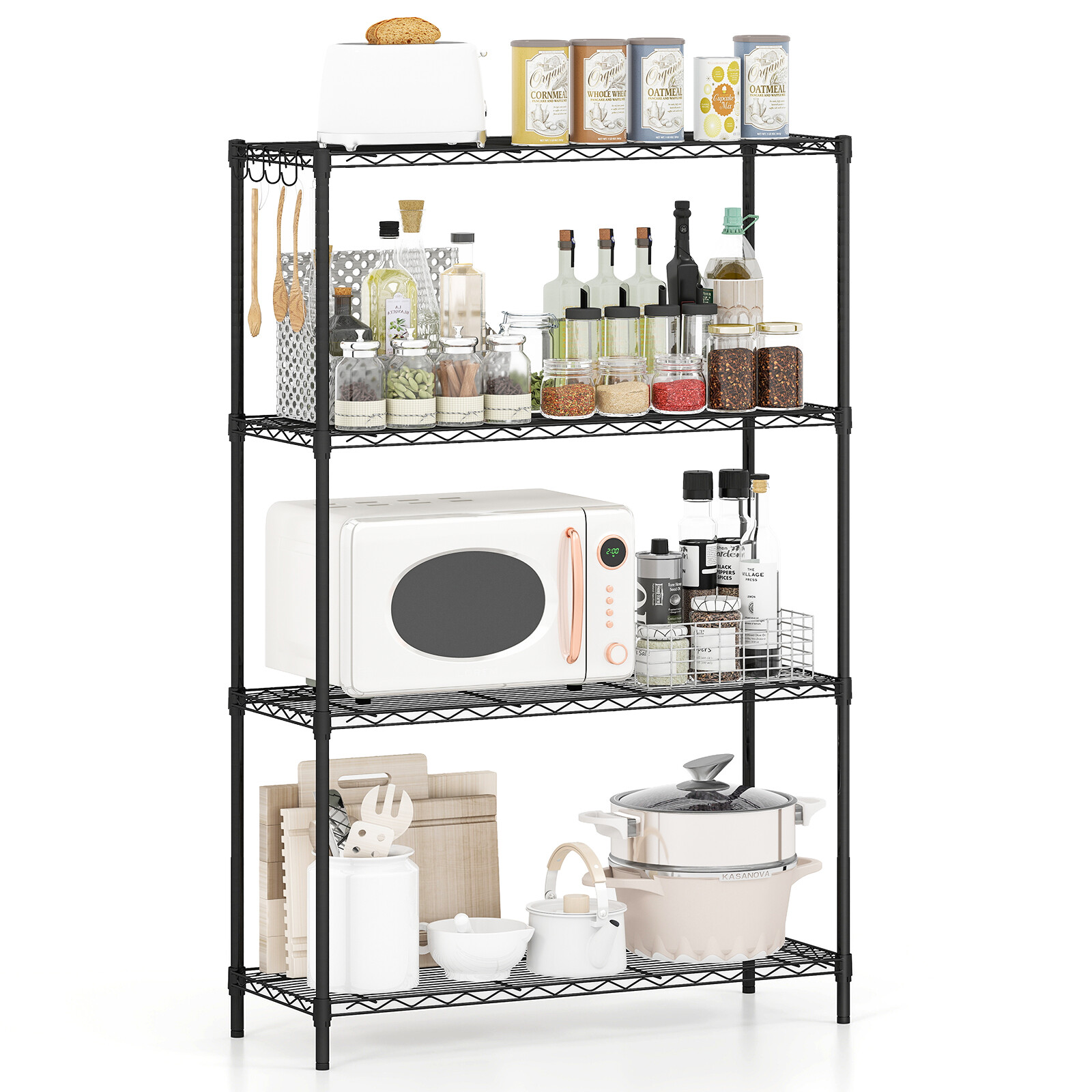 Metallist hoiuriiul 4-korruseline 91x35x138,5 cm