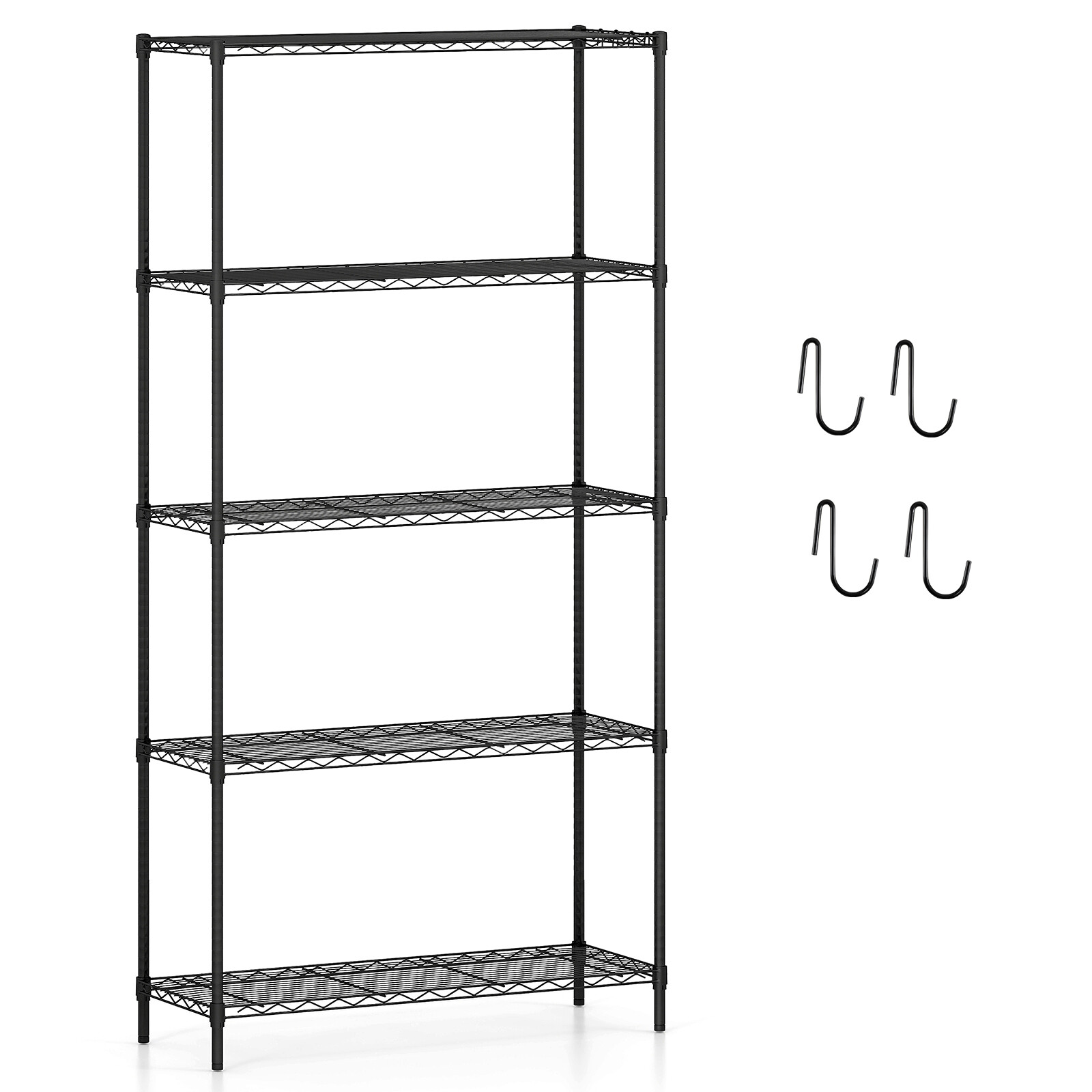 Metallist hoiuriiul 5-korruseline 91x35x182 cm