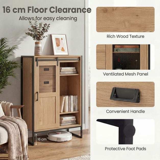 Põrandakapp liuguksega 5 sahtliga Rustic