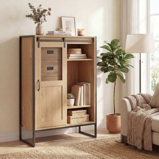 Põrandakapp liuguksega 5 sahtliga Rustic