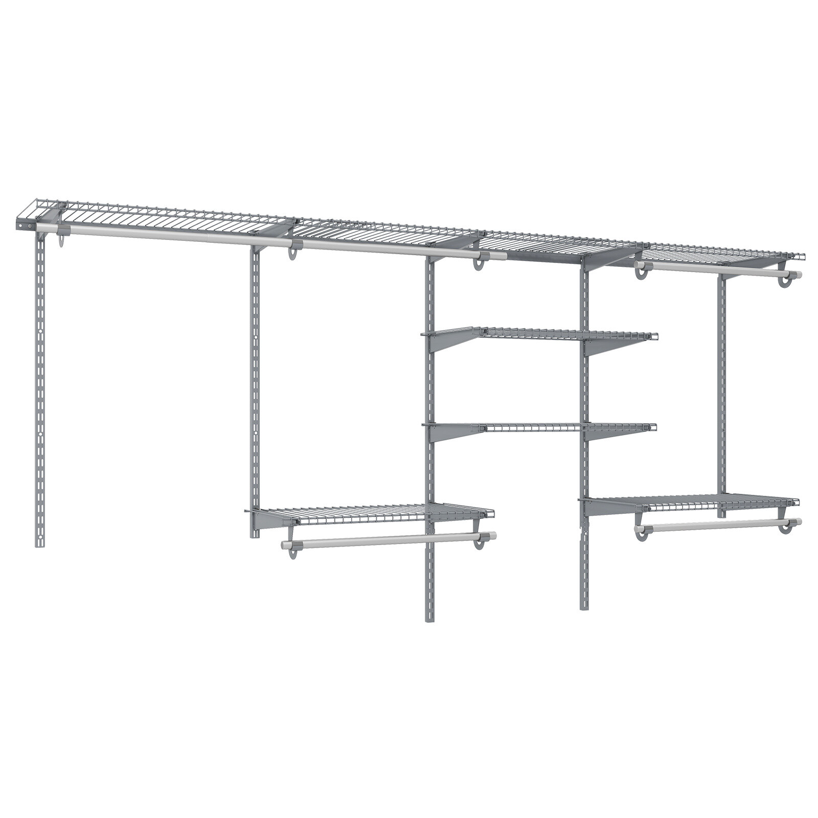 Reguleeritav metallriiulite komplekt 122-244cm hall RTJZ10353GR