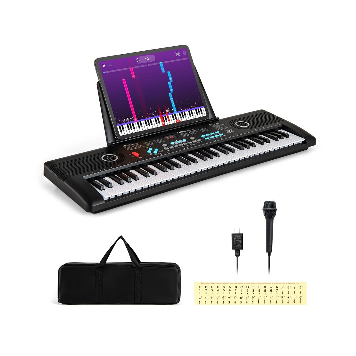 61-klahviga digitaalpiano komplekt