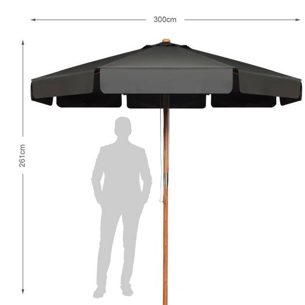300 cm must aiamari reguleeritava kaldega