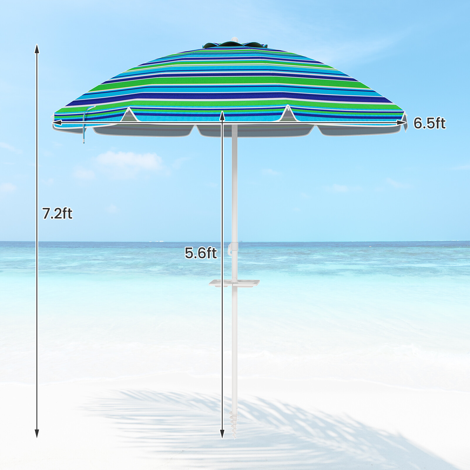 200 Cm aiavarju tassialusega ja maapikendusega, roheline
