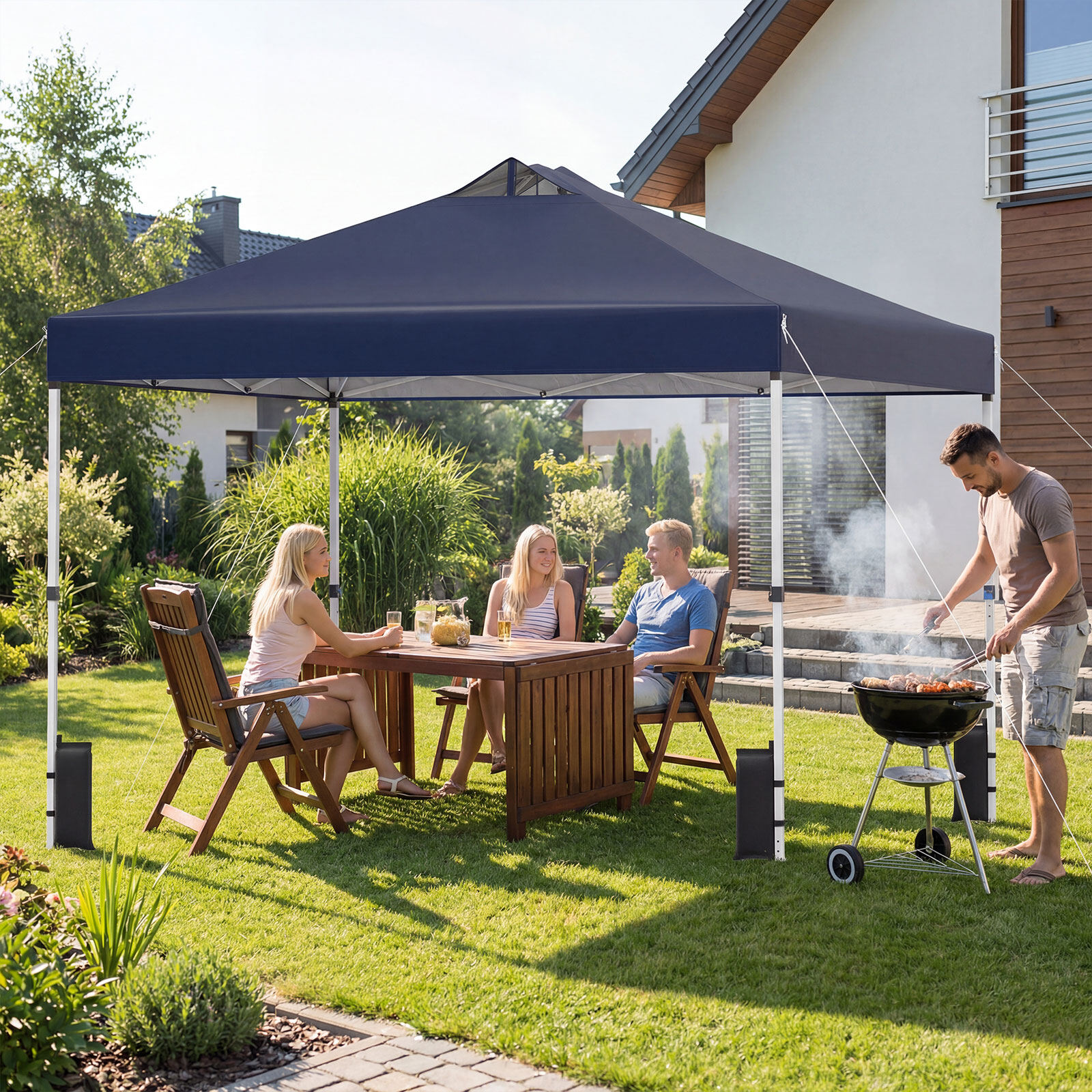 3×3 m sinine pop-up paviljon
