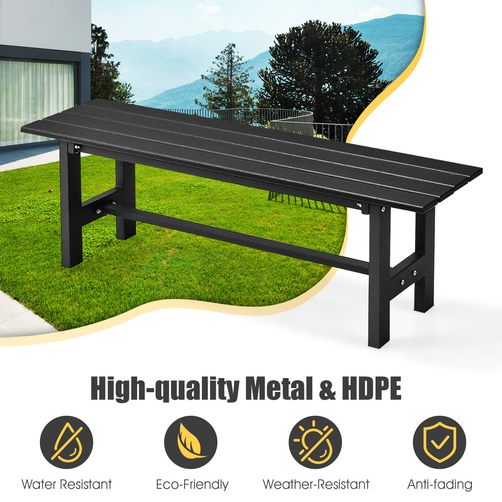 Aiatool must HDPE istmega, 120 × 35 × 40 cm