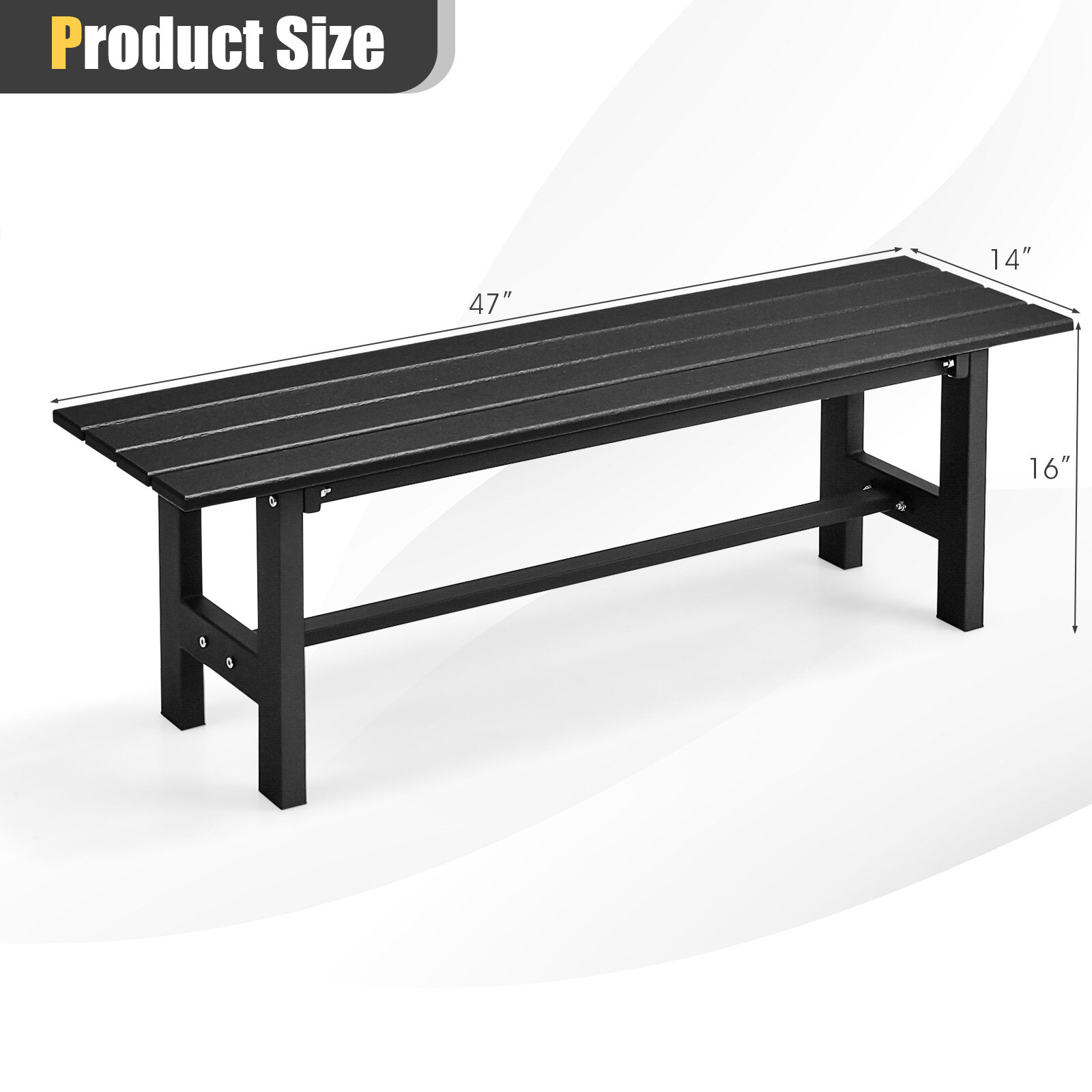 Aiatool must HDPE istmega, 120 × 35 × 40 cm
