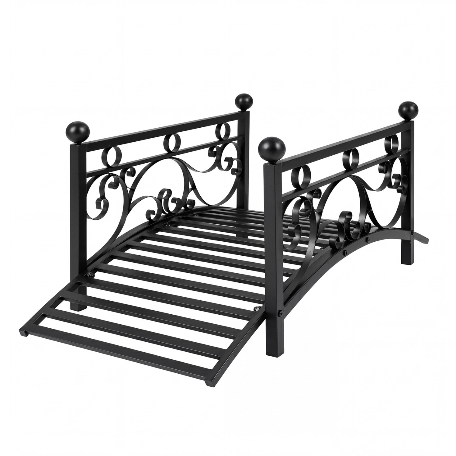 Aiatööriistade metallist sild must 102 × 46 × 43 cm