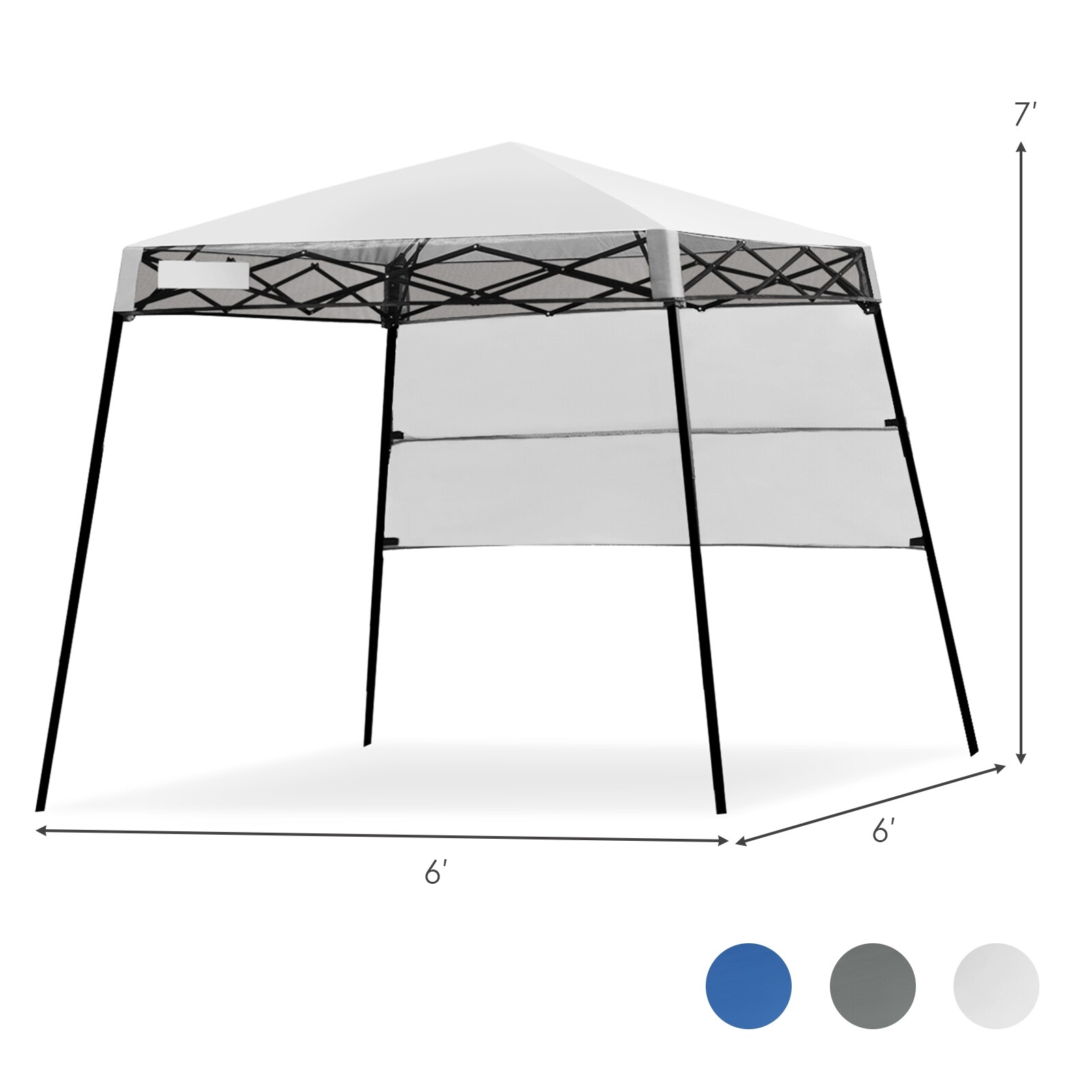 2.1m Pop-up telk seljakotiga, valge