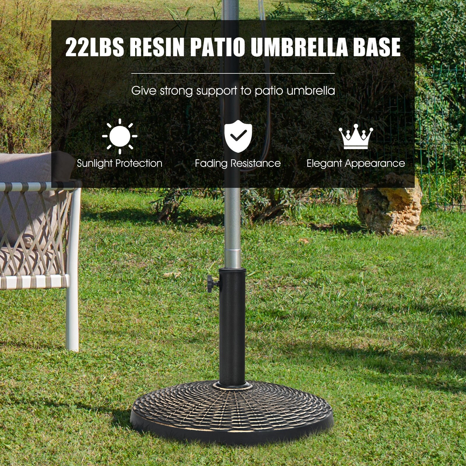 22lbs Patio vahtplastist varju alus korviga