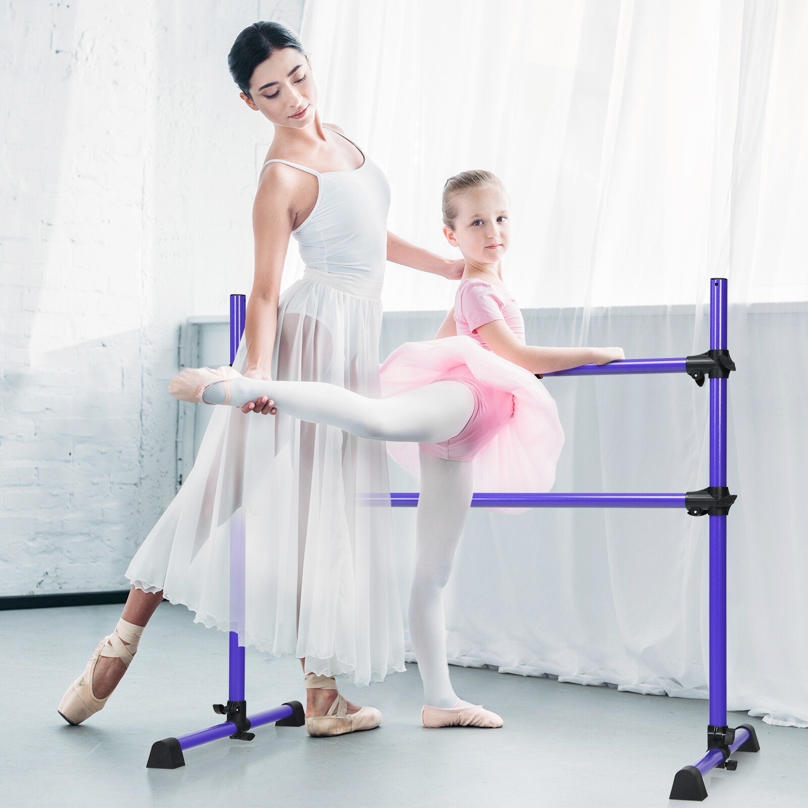 4 jalga kaasaskantav balletitugipost lilla