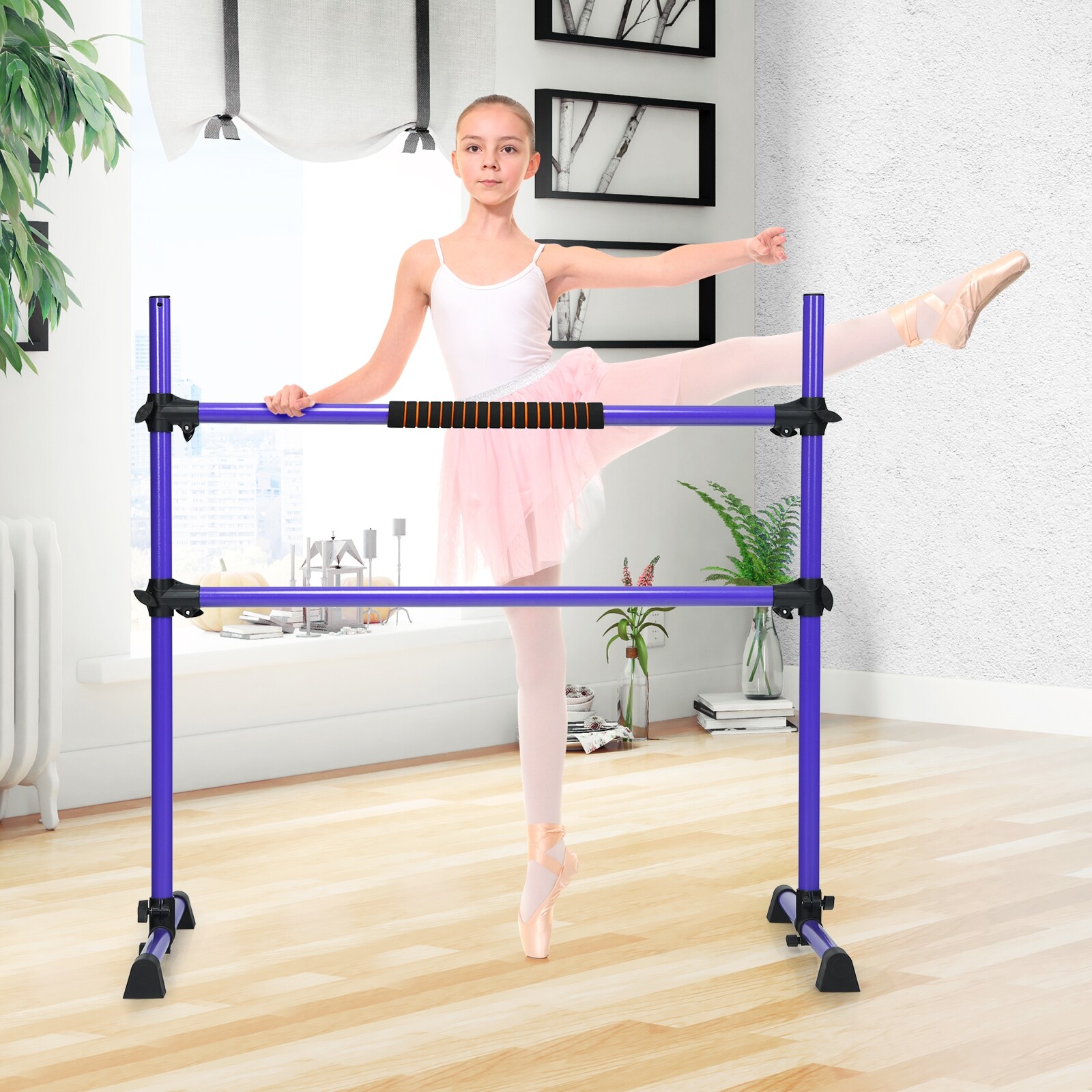 4 jalga kaasaskantav balletitugipost lilla