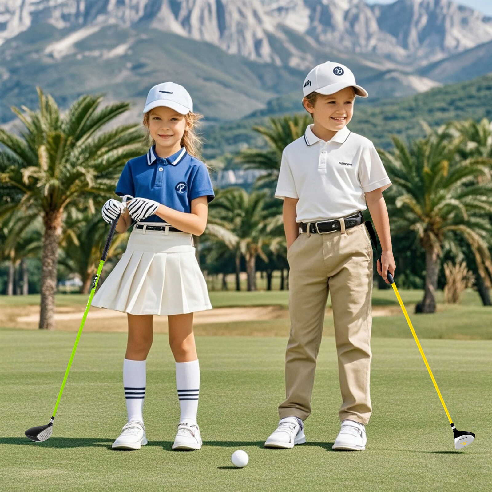 Junior golfikepp paremakäelistele 34″ kollane