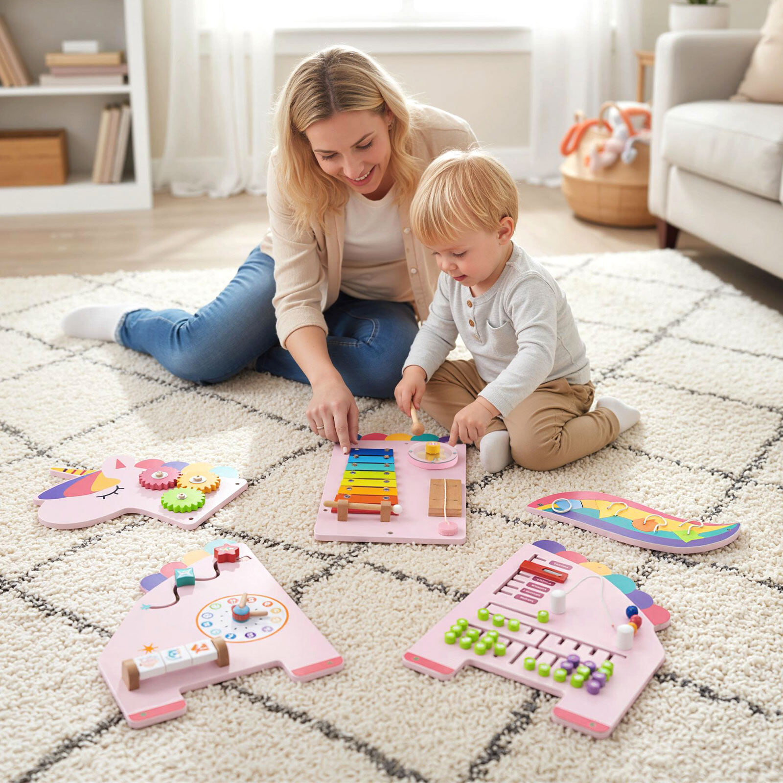 Unicorn Montessori 11-in-1 Sensoorne Seinaplaat