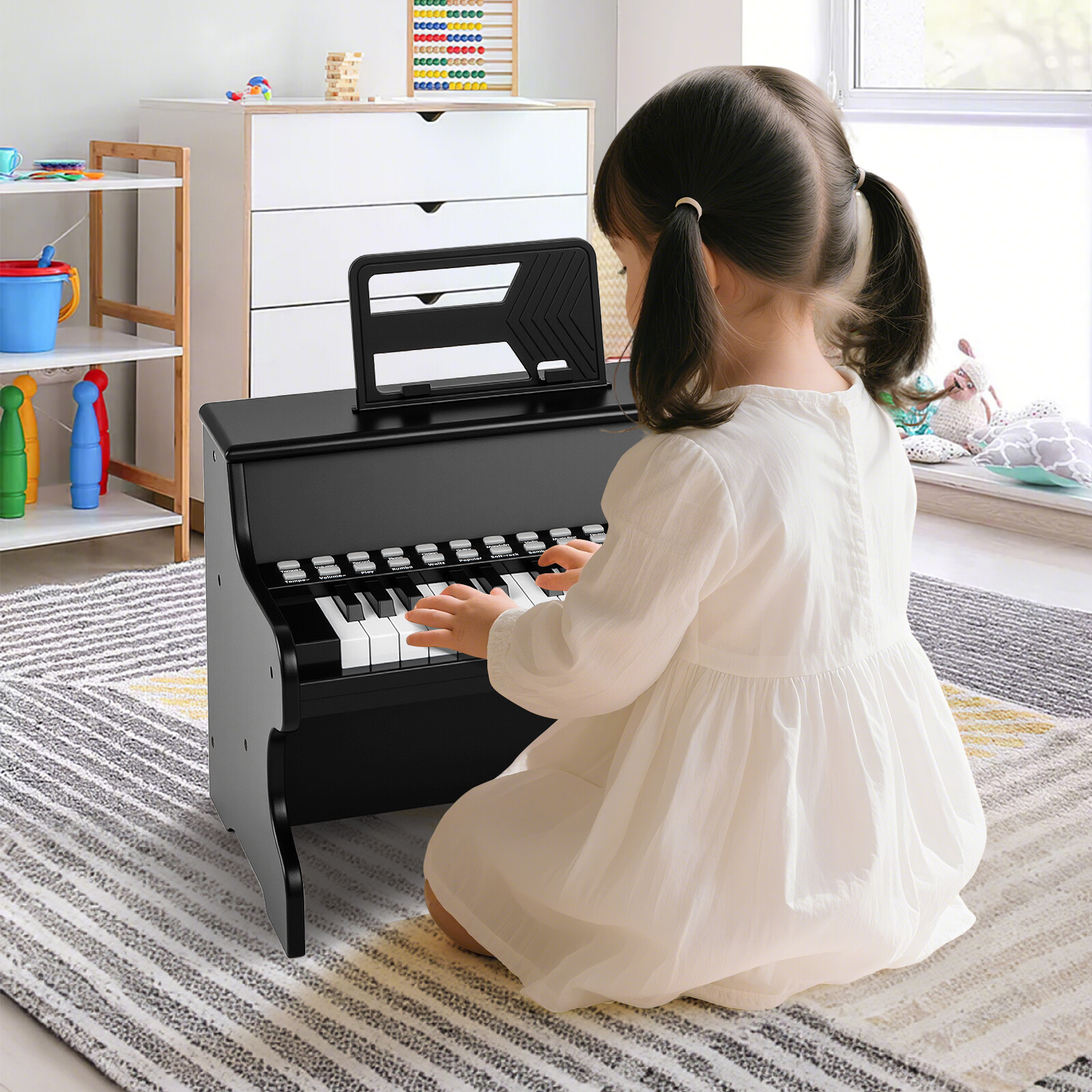 25-klahviga laste mini-digipiano must