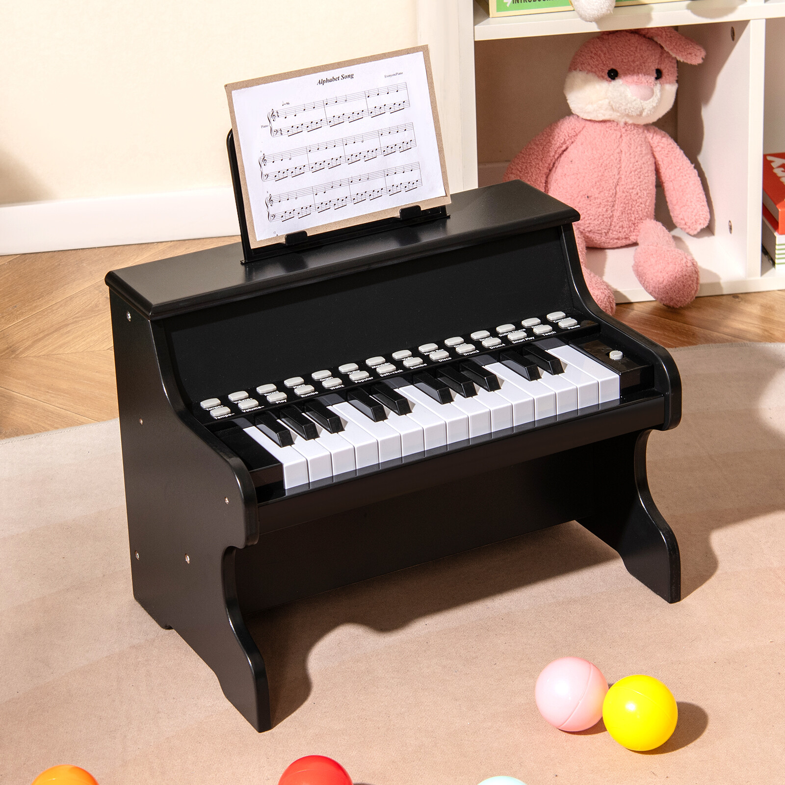 25-klahviga laste mini-digipiano must