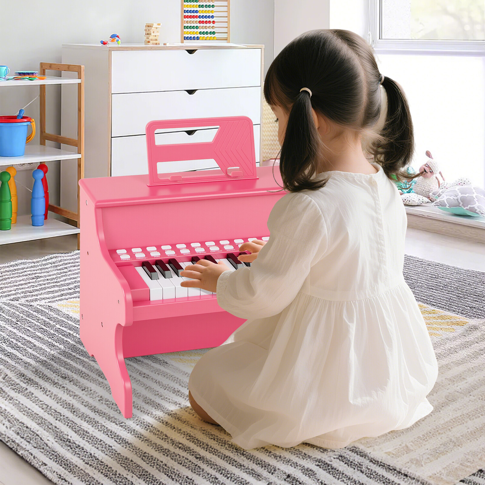 25-klahviga laste mini-digipiano roosa