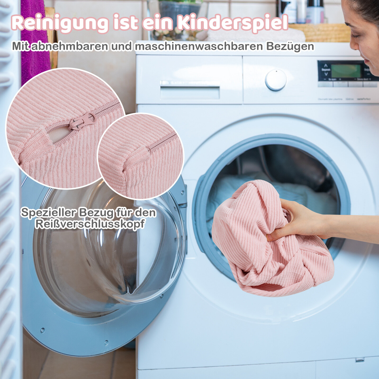 5-osaline vahtplokkide komplekt pallimängu ja sametkatetega, ronimisklotsid, mänguklotsid, roosa