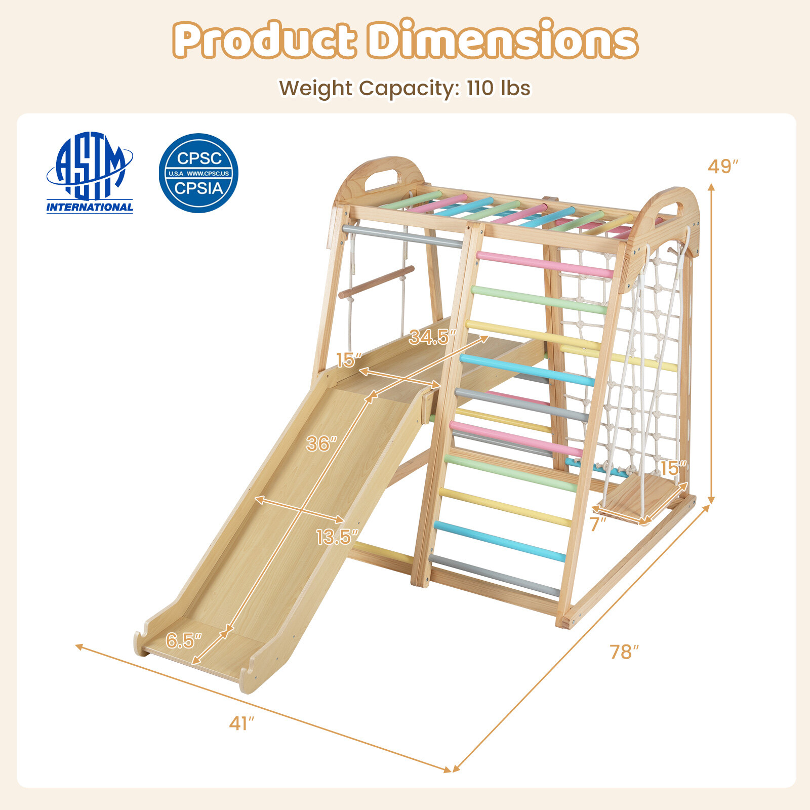 8-ühes Montessori ronimiskomplekt