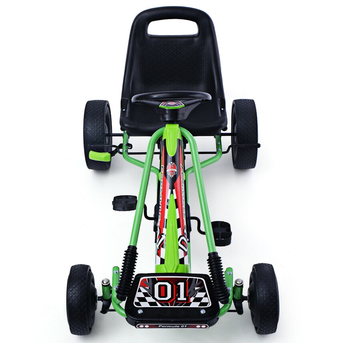 4 Rattaga Laste Pedaliga Käitatav Go-Kart Roheline