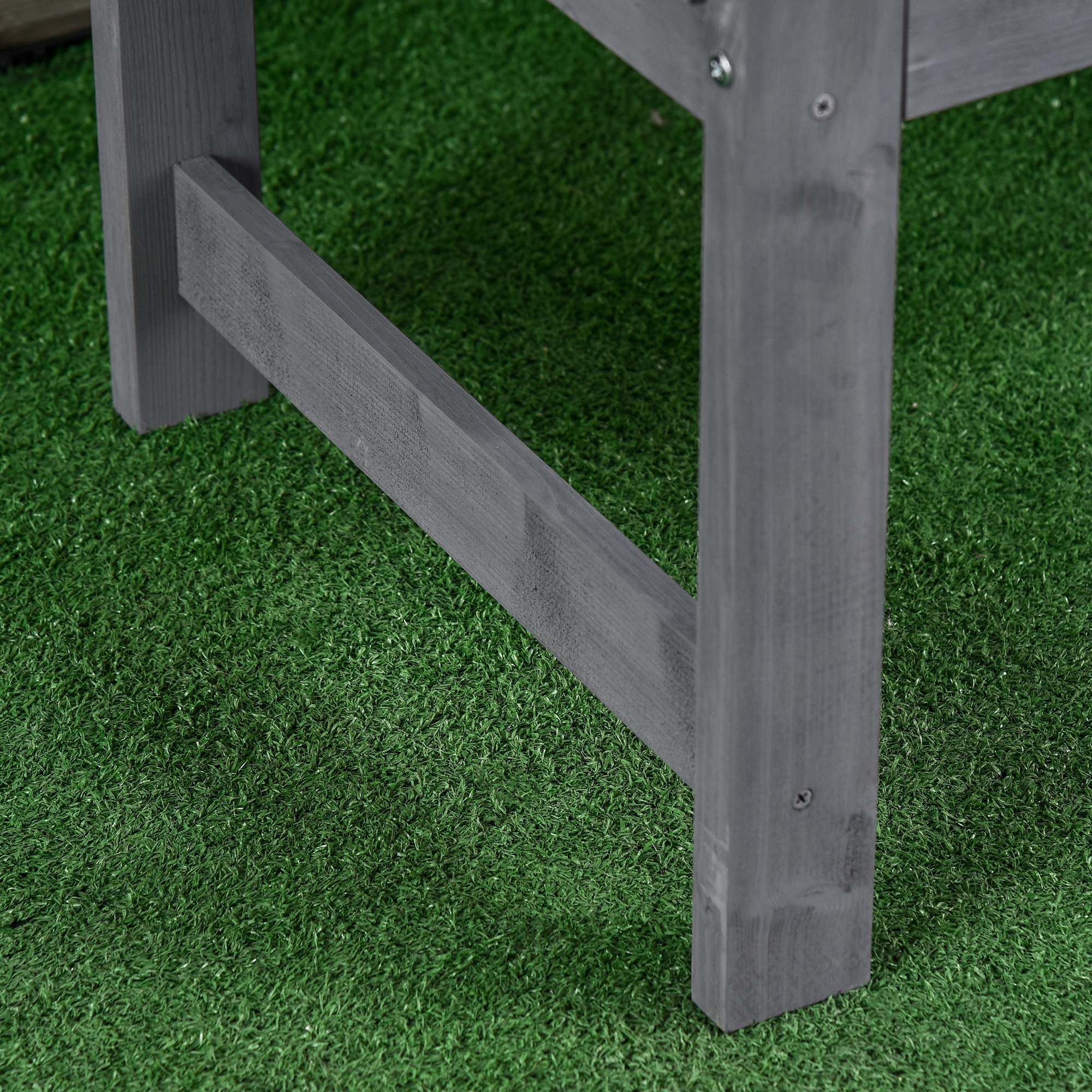 2 hengen puutarhapenkki, Tannenholz, harmaa, 143 x 51 x 85 cm - Image 9