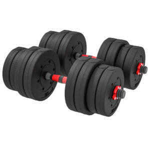 Reguleeritav hantlite ja kangi komplekt 30 kg, must
