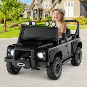 Land Rover Defender elektriauto lastele, must