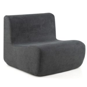 Lattiatuoli pehmeällä sametilla ja ergonomisella tuella